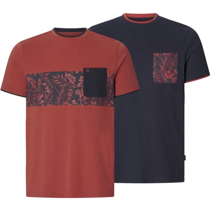 Babista herren T-Shirts, Set Van 2 - 64/66 - donkerblauw - Plus Size