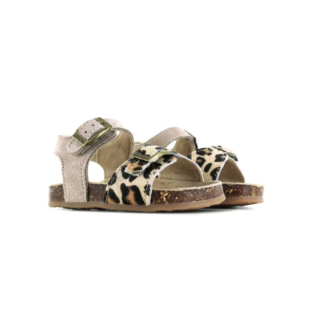 Shoesme Sandalen taupe Panterprint Suède - Maat 25