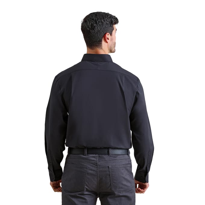 Premier Heren Supreme Oxford Formeel Overhemd Met Lange Mouwen (Zwart)