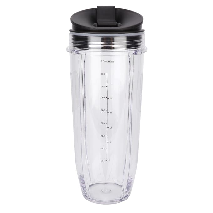32oz Vervangbeker met Deksel Compatibel voor Nutri Ninja Blender Juicer Accessoires white