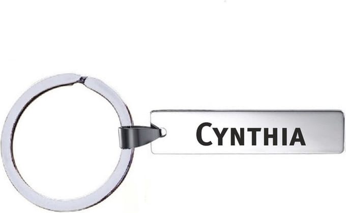 Sleutelhanger Met Naam - Cynthia - RVS