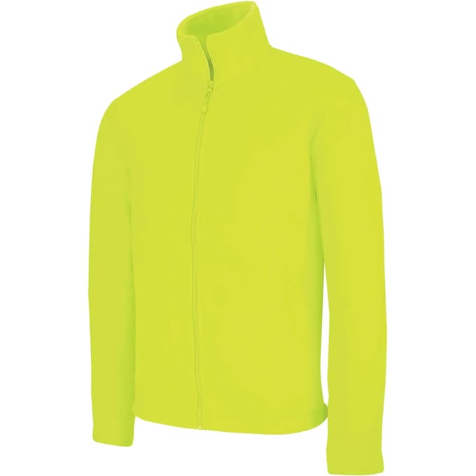 Kariban Microfleece met rits heren K911 - Fluorescent Yellow - S