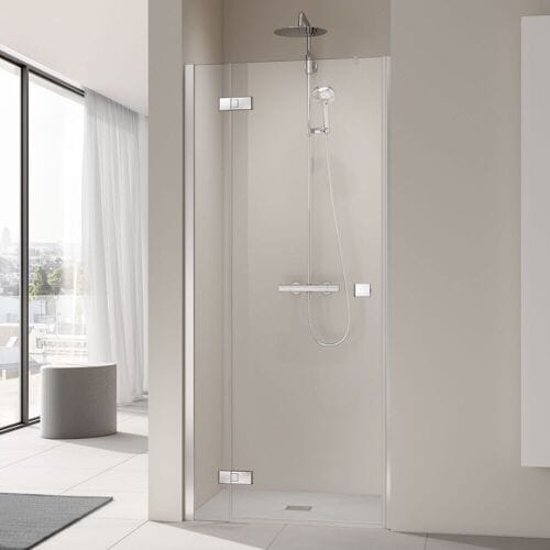 Kermi MENA swing door 1-leaf with fixed part 80 cm, stop left for niche ME1FL080203AK
