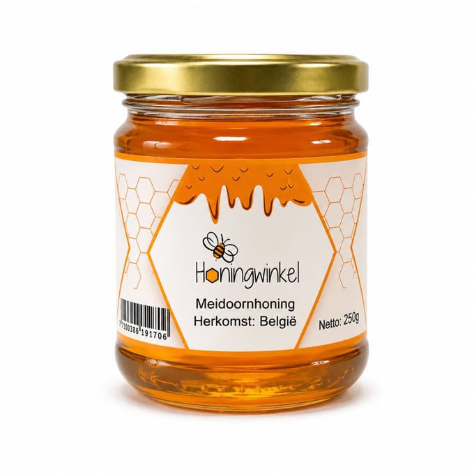 Meidoornhoning - 250g - Honingwinkel