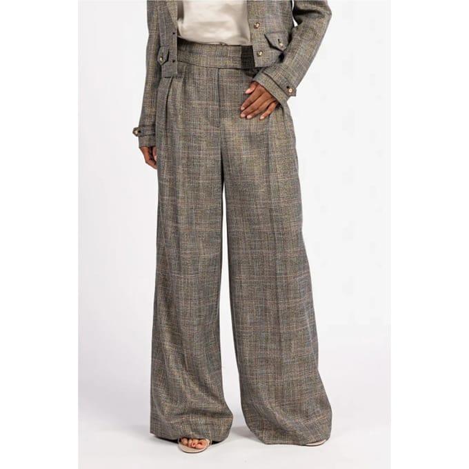 AAIKO Frederique Tweed Vis 540 Broeken Dames - Zwart - Maat S