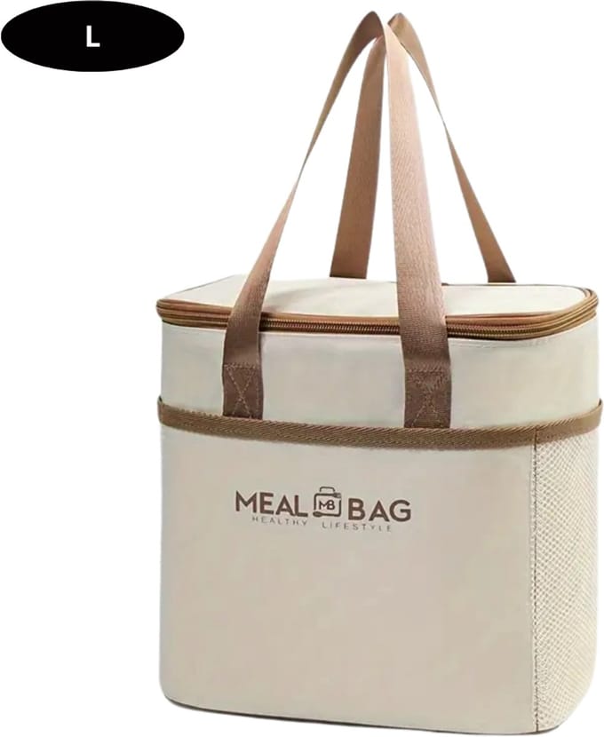 Nivard Koeltas - Koelbox - Koelelementen - Coolbox - Auto - Lunchtas - Strand - Beige L