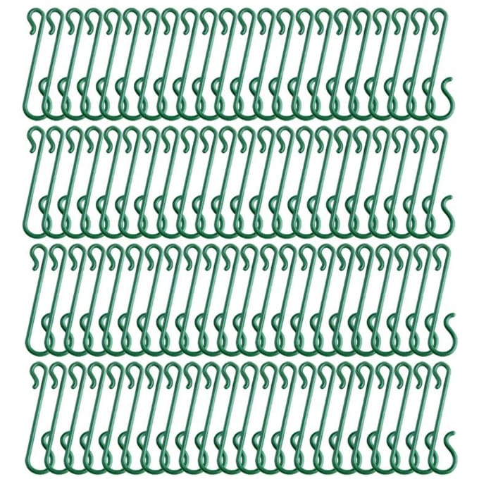 10/200 STUKS Kerst Ornament Haken S Vormige Kersthaak DIY Kerstboom Hangende Ornamenten Haak Benodigdheden voor Thuisfeest 10PCS groen