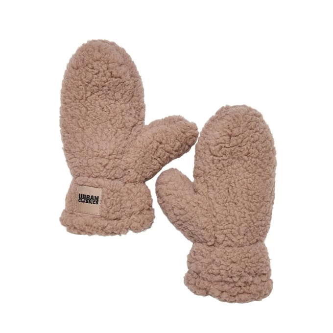 Urban Classics - Sherpa Winterhandschoenen Kinderen - L/XL - Beige
