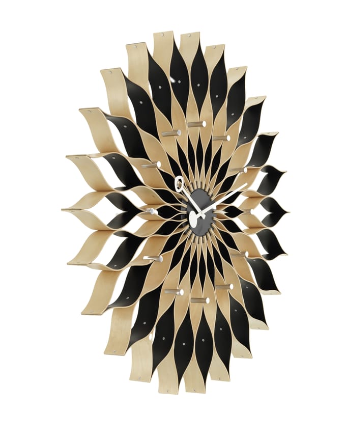 Vitra - Sunflower Clock - berkenhout - beige