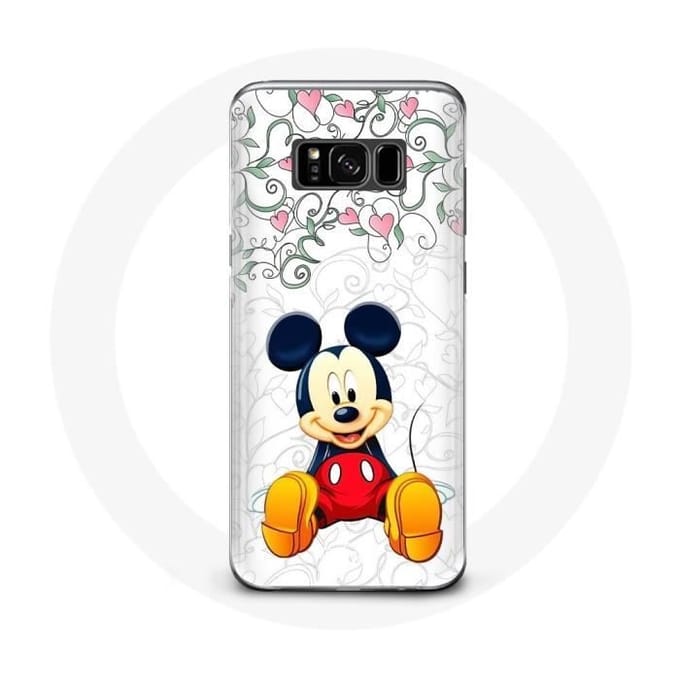 Hoesje voor Samsung Galaxy S8 Mickey Mouse Bloemen Harten