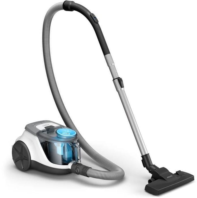 Aspirateur sans sac - PHILIPS - XB2122/09 - Série 2000 - 850W - 77db - Blanc/bleu