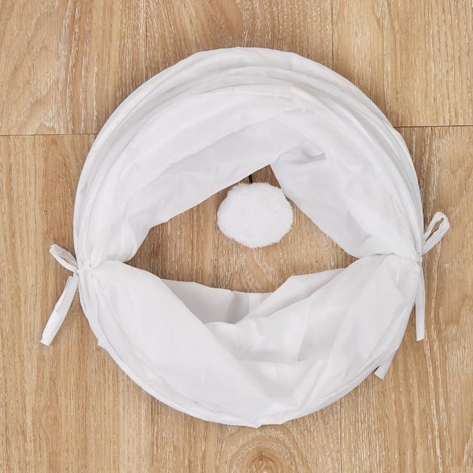 1 pièce Tunnel pour chat solide blanc