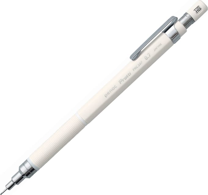 Penac Protti Mechanical Pencil - 0.7mm - Wit Vulpotlood - HB