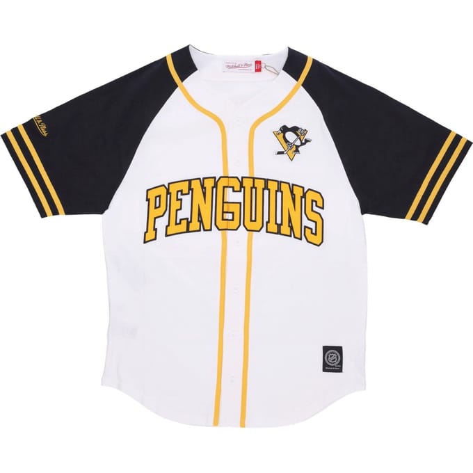 NHL Practice Day Button Front-jersey Pitpen-wit voor heren