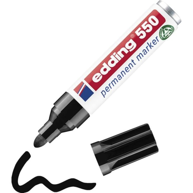 edding 550 permanent marker, Ronde punt 3-4 mm, zwart, 1 stuk