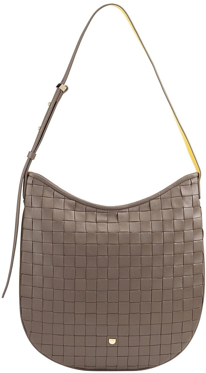 DuDu Sylvie Schoudertas Leer 36.5 cm - Dames - taupe