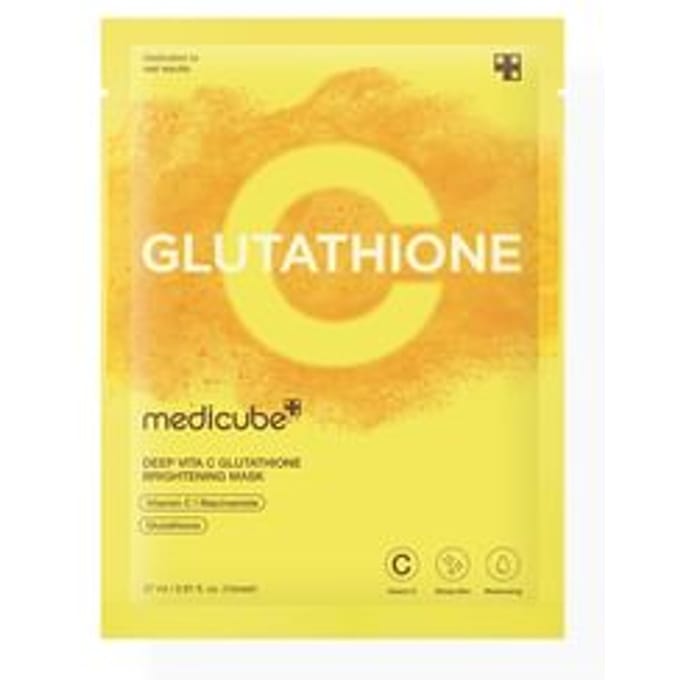 Medicube Deep Vita C Glutathione Verhelderend Schoonheidsmasker, 1 Vel, 27ml (0,91 vloeibare ounces) yellow