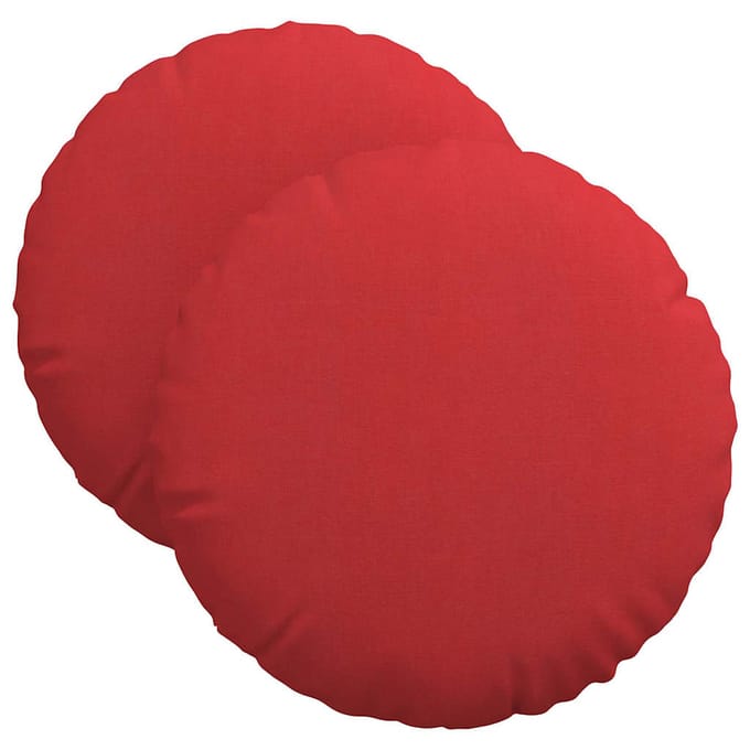 vidaXL Zitkussens 2 st Stof Rood Dia. 40 x 13 cm