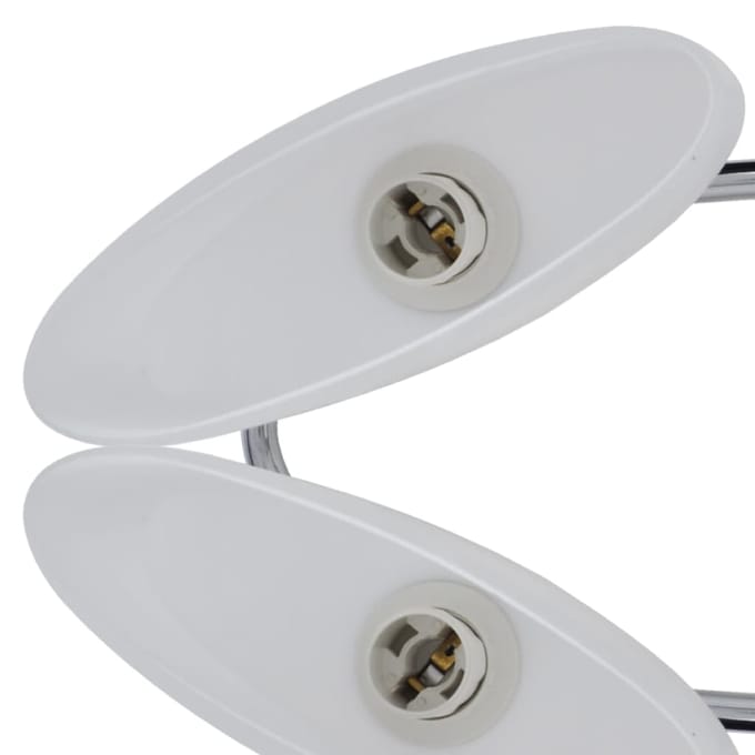 vidaXL Plafondlamp met ellips glazen kapjes (4 x E14)