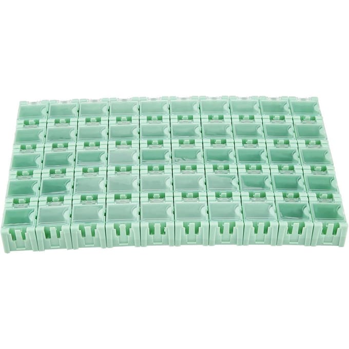 50 stuks Groene SMT SMD Container Doos Elektronische Componenten Mini Opbergdoos white