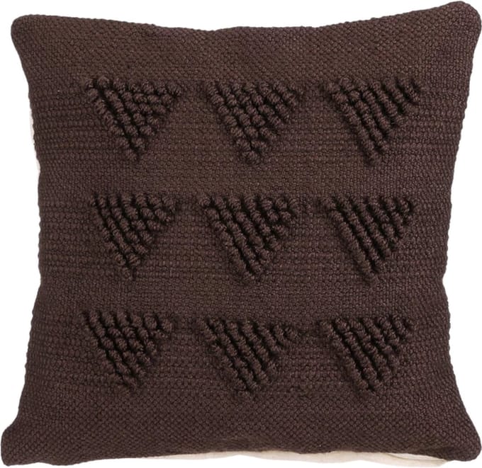 Sierkussens - sierkussenhoes 45x45 - polyester - bruin