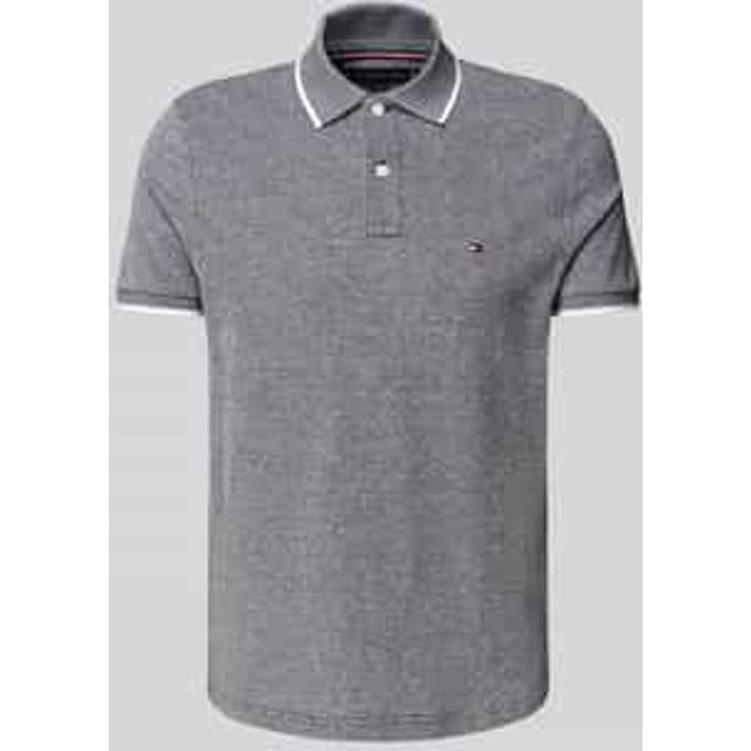 Regular fit poloshirt van een mix van katoen en linnen