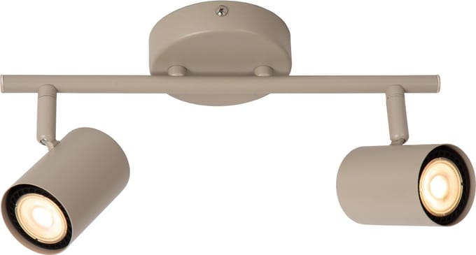 Lucide JOA - Plafondspot (Plafondlamp) - 2xGU10 (MR16) - Taupe