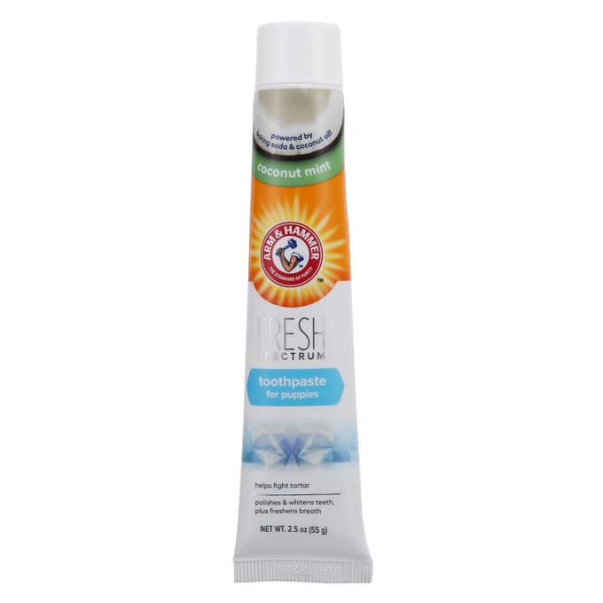 55g Arm & Hammer Verse kokos-munt tandpasta voor puppies hond