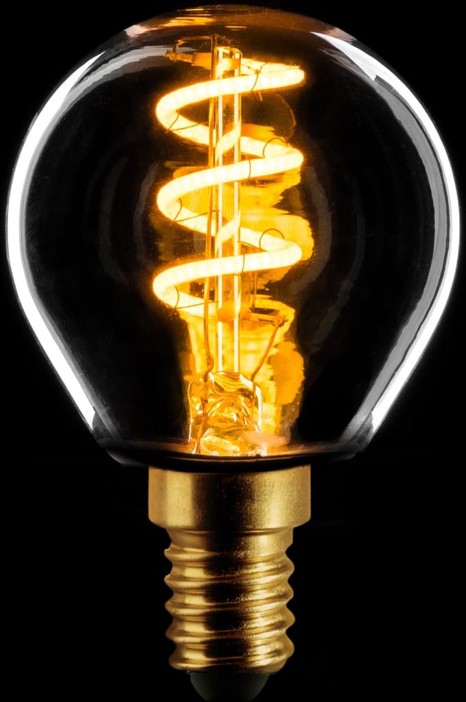 ETH Led spiraal filament kogel E14 5W 3-stappen helder 1800k
