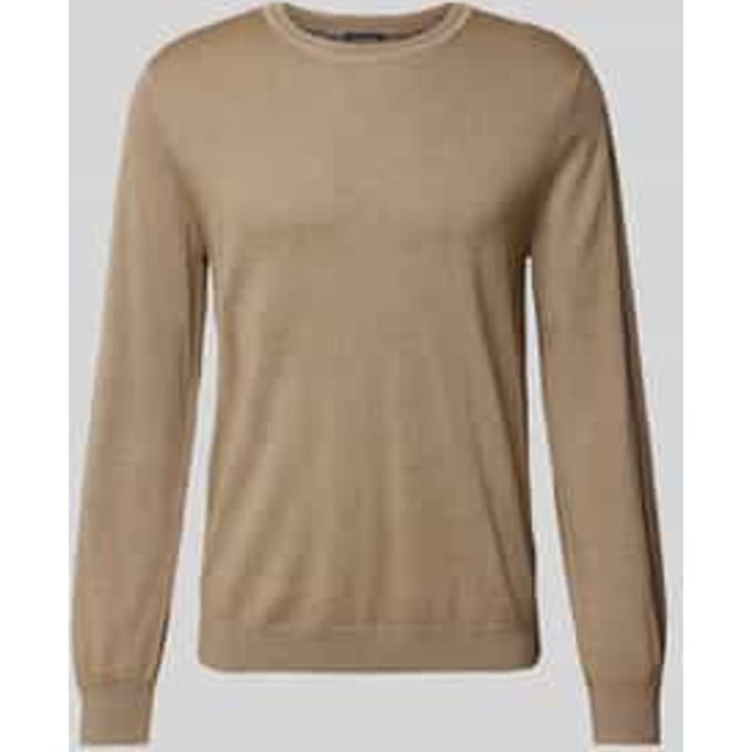 Slim fit gebreide pullover met ronde hals
