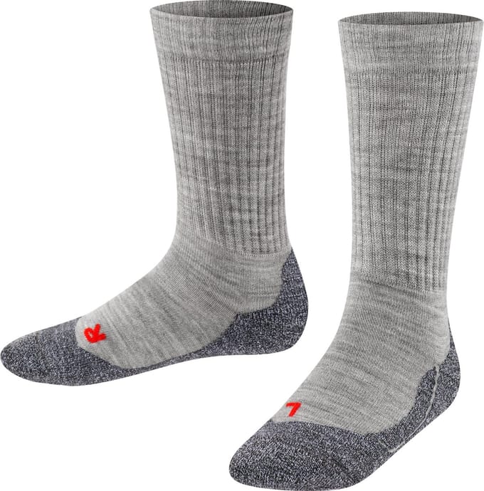 FALKE Active Warm dik ademend wol functioneel materiaal sokken kinderen grijs - maat 35-38