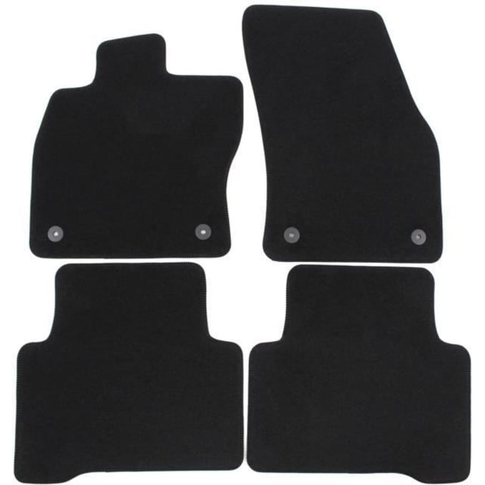Tapis de sol - VW - Touran - Noir - 4 pièces - Antidérapant et imperméable