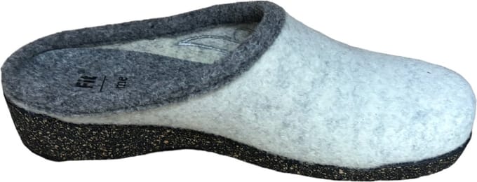 Q Fit Paula off white vilt muil Dames (Maat - 38, Kleur - Off white)