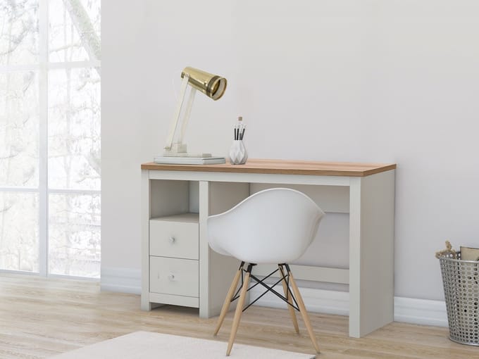 Emerald-Bureau - 2-laden - Eikenlook/Crème