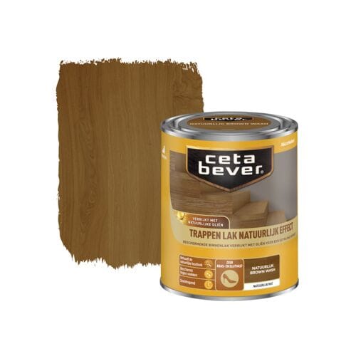 Cetabever - Trappenlak Natuurlijk Effect - Natuurlijk Brown Wash - 750 Ml