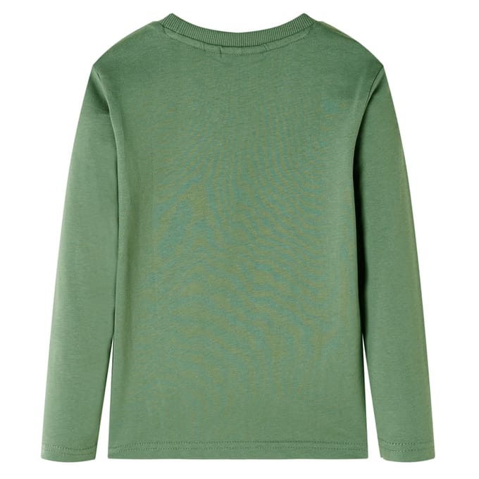 vidaXL - Kindershirt - met - lange - mouwen - 116 - lichtkakikleurig