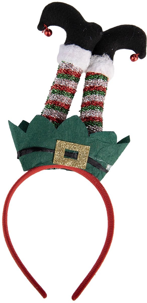 Clayre & Eef Kerst Haarband 15x3x31 cm Groen Kunststof
