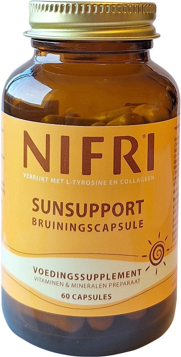 Nifri Sunsupport - Bruiningscapsule - met l Tyrosine & Collageen - 60 capsules