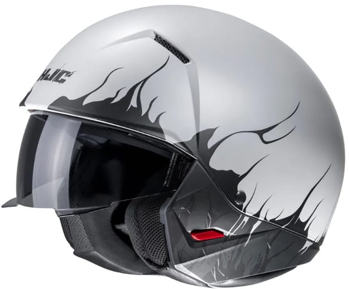 Hjc I20 Scraw White Black Mc10Sf Open Face Helmet - Helm