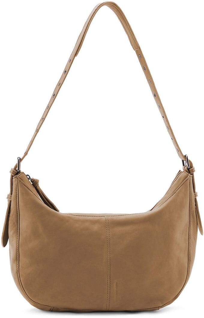 FREDsBRUDER Leren Schoudertas Me and My Bag Hobo Bag Caramel Lichtbruin