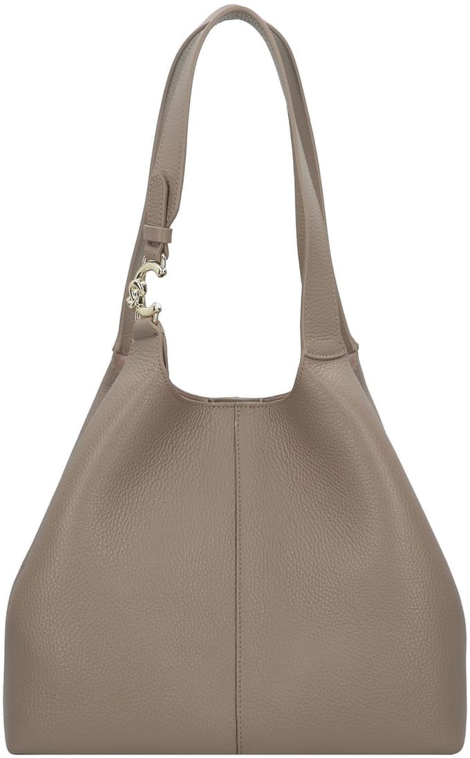 Coccinelle C-Easy Schoudertas Leder 34 cm - Dames - warm taupe