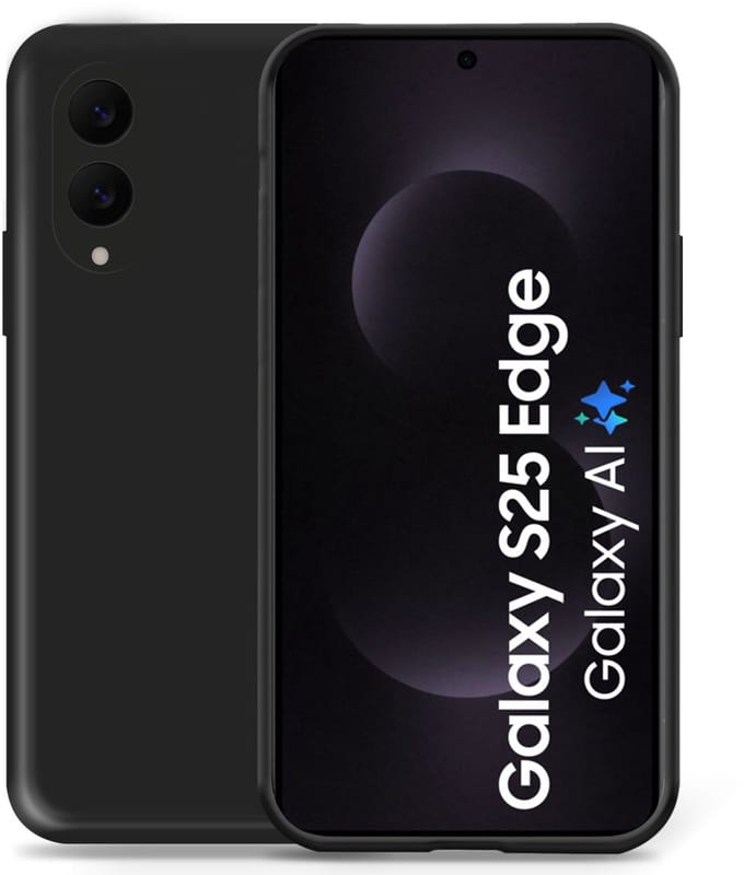 TechNow Hoesje geschikt voor Samsung Galaxy S25 Edge Hoesje Screenprotector - Extreme Shock Case – Case Zwart