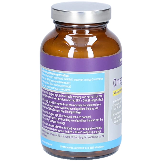 MannaVital Omega-3 Platinum Visolie 60 Zachte capsules