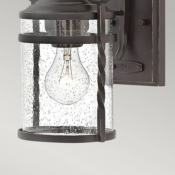 Hinkley LED Wand Buitenlamp Casa | 1X E27 Max 60W | IP44 | Dimbaar | Olde Black