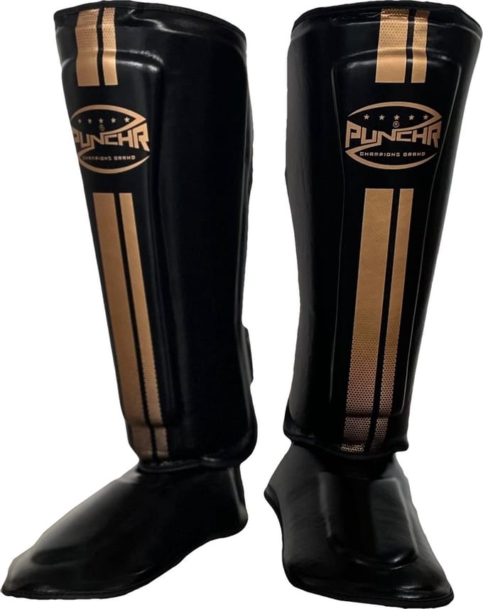 PunchR™ Pro Range Scheenbeschermers Zwart Fade Goud - M