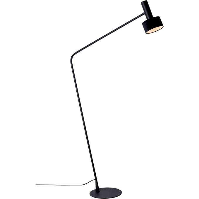 Viokef Vloerlamp Arietta met fluwelen kap, zwart