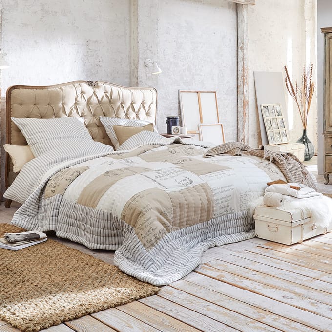 LOBERON Quilt Framingham linnen/wit