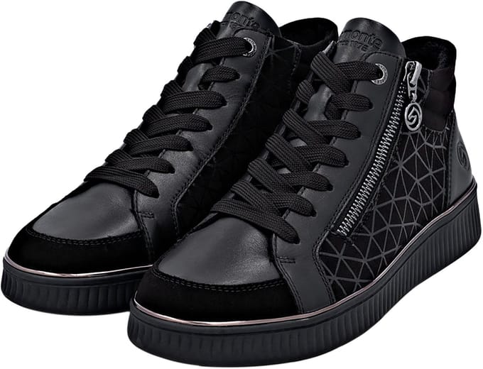 Hoge sneakers van Goatsuede-leer