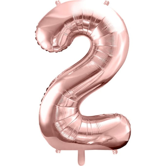 Cijfer 2 (86 cm) - Rosé Goud