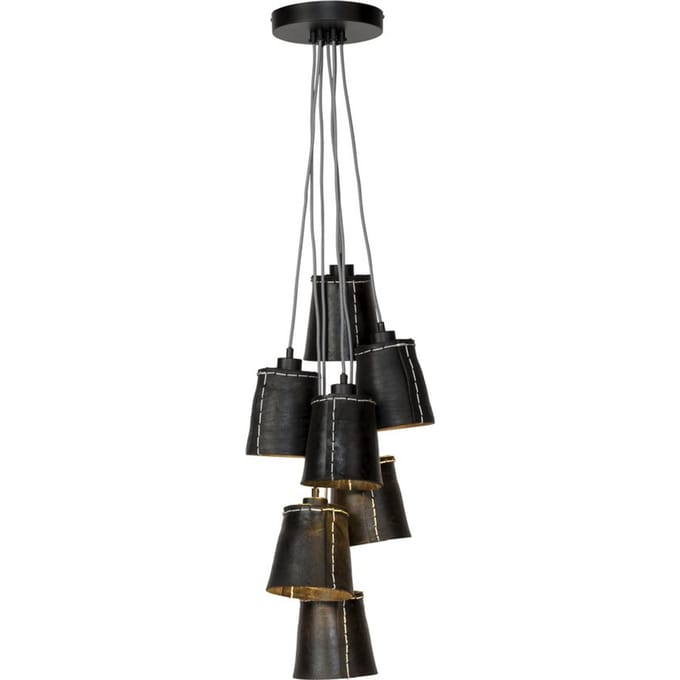 GOOD&amp;MOJO - AMAZON - Hanglamp - ⌀15 cm - 7 lichts - Zwart
